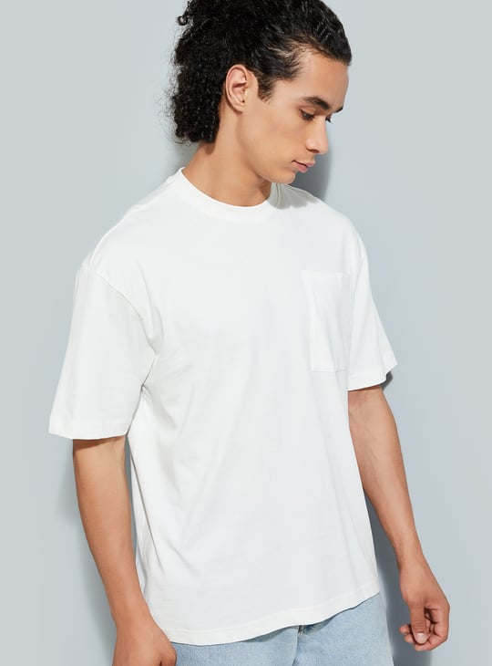 Men Graphic Back Printed Oversized T-shirt