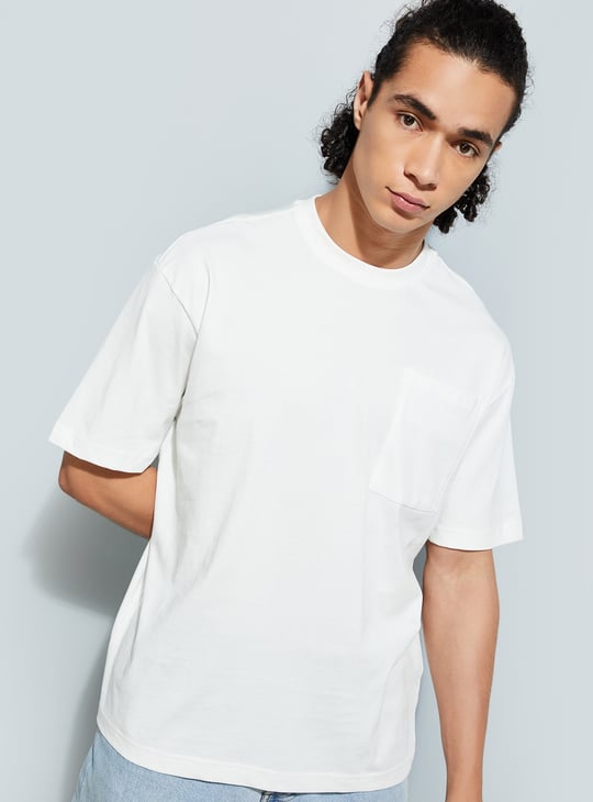 Men Graphic Back Printed Oversized T-shirt