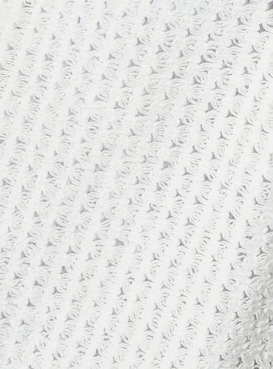 URB_N Men Oversized Crochet Shirt