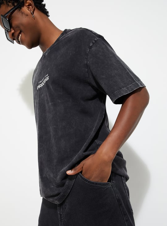 URB_N Men Oversized Lava Dyed T-shirt