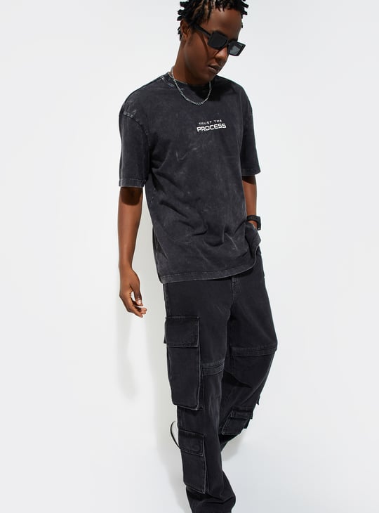 URB_N Men Oversized Lava Dyed T-shirt