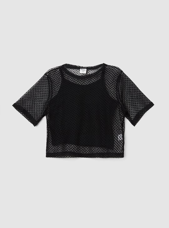Girls Mesh Top with Camisole