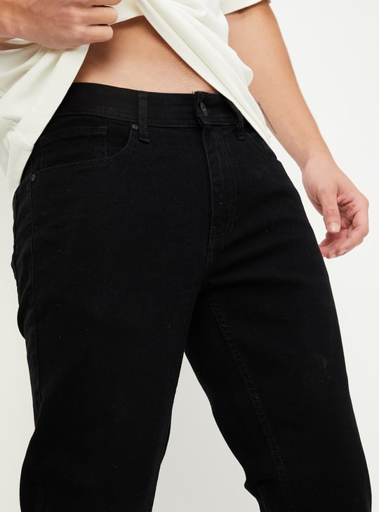 Men Skinny Fit Solid Jeans Black Jeans