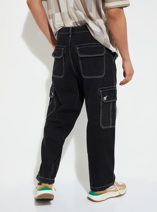 URB_N Men Loose Fit Cargo Jeans