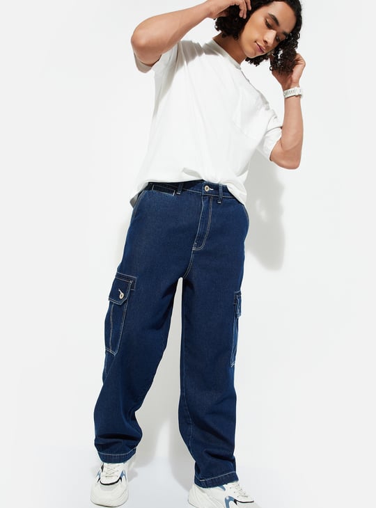 URB_N Men Loose Fit Cargo Jeans