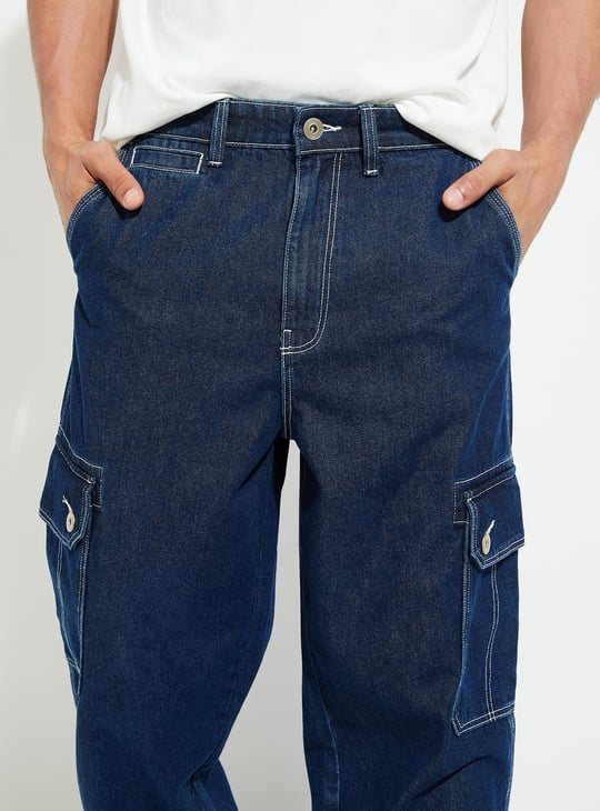 URB_N Men Loose Fit Cargo Jeans