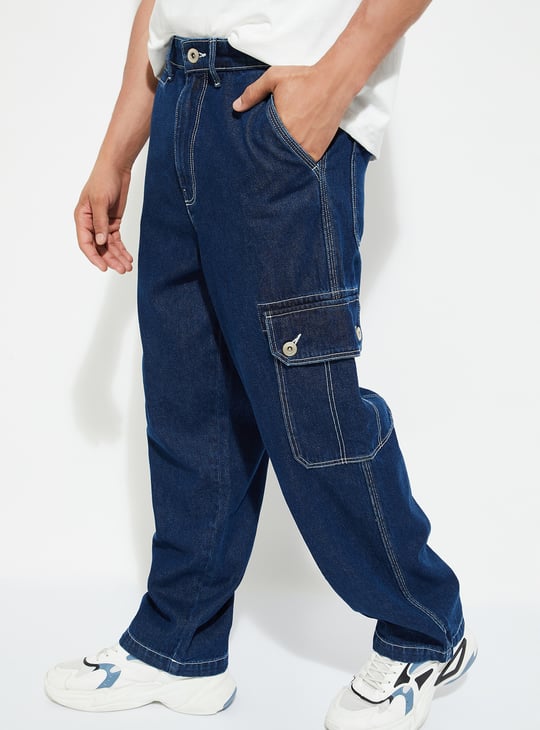 URB_N Men Loose Fit Cargo Jeans