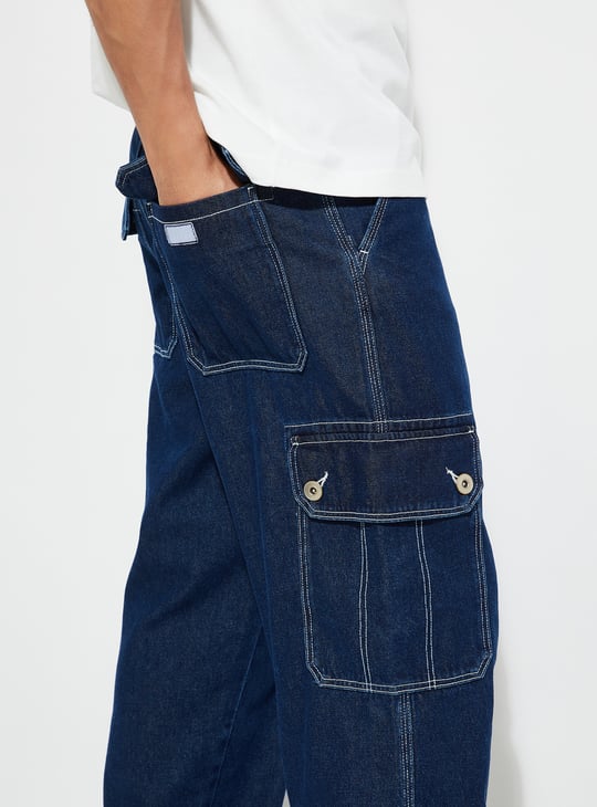 URB_N Men Loose Fit Cargo Jeans