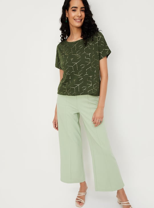 Women Glitter Printed T-shirt