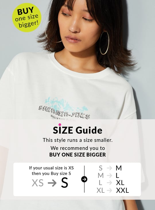 URB_N Women Oversized Back Printed T-shirt