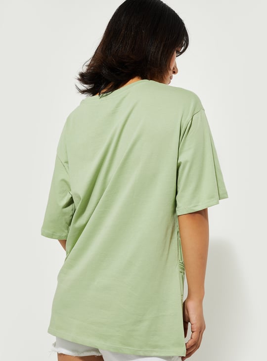 URB_N Women Oversized Graphic Printed T-shirt