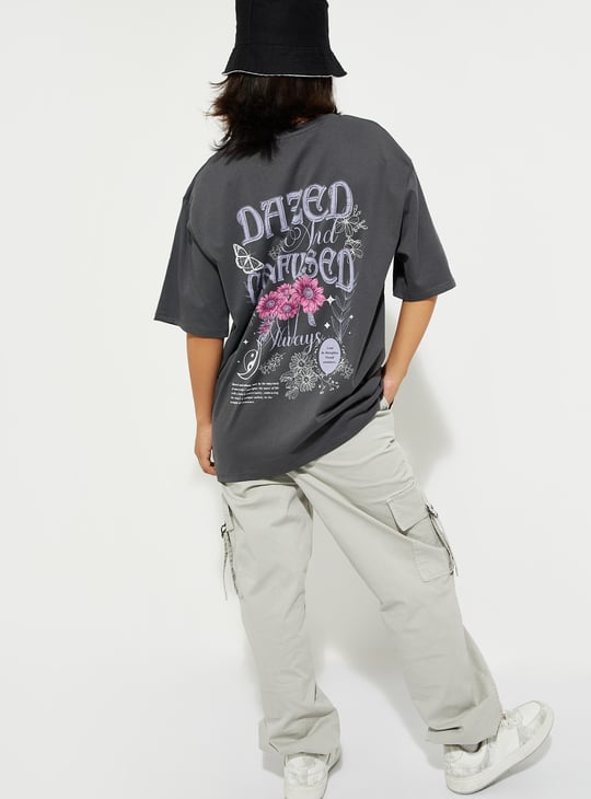 URB_N Women Oversized Back Printed T-shirt