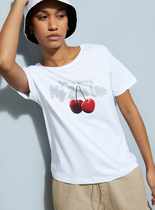 URB_N Women Graphic Printed T-shirt