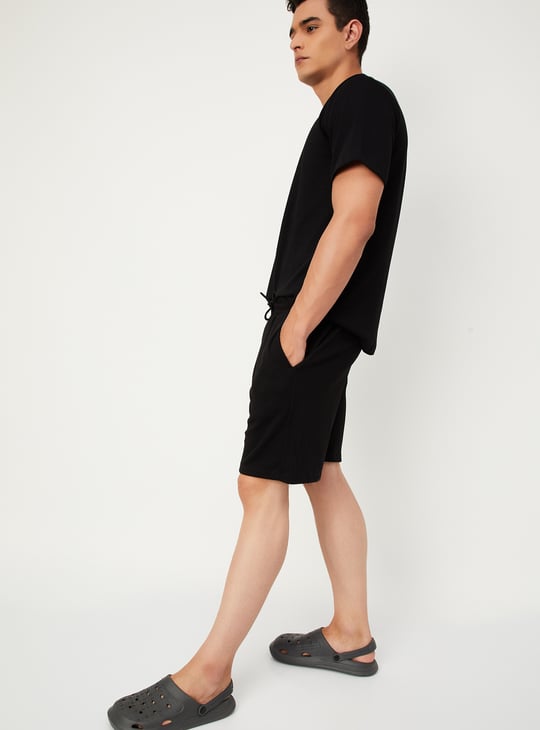 Men Solid Lounge Shorts