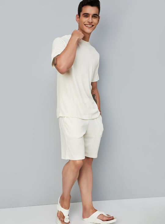 Men Solid Lounge Shorts