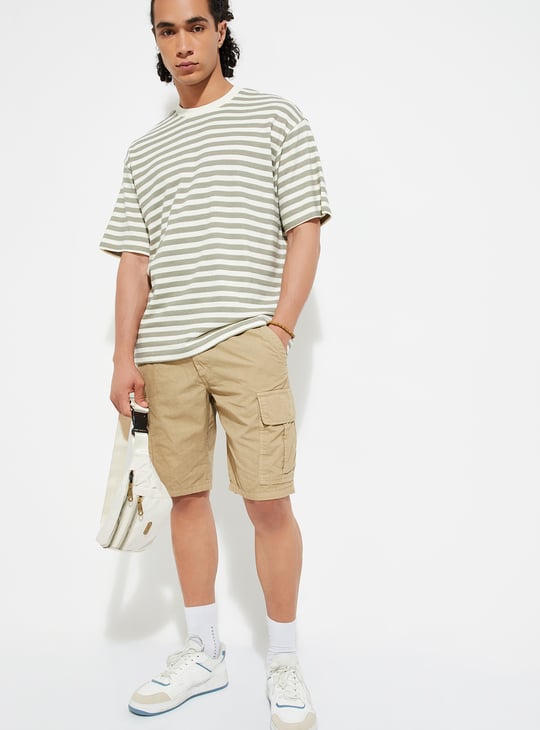 URB_N Men Oversized Striped T-shirt