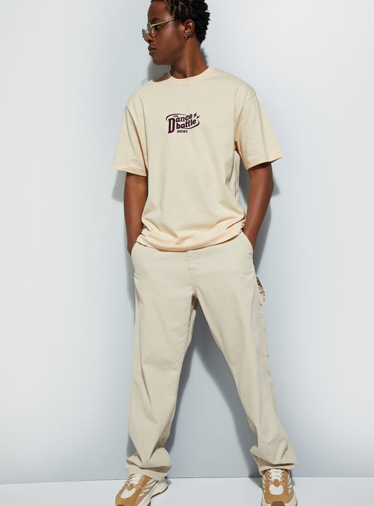 URB_N Men Oversized Back Graphic Printed T-shirt