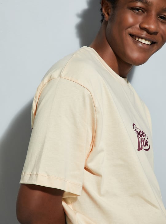 URB_N Men Oversized Back Graphic Printed T-shirt