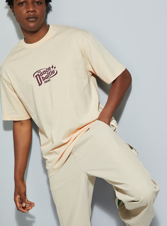 URB_N Men Oversized Back Graphic Printed T-shirt