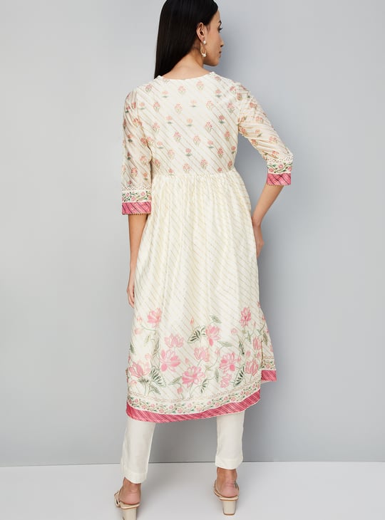 Women Printed Aaliya Cut Flared Kurta