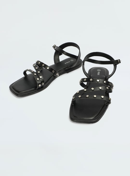 Women Studded Flat Sandals