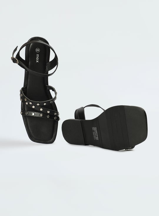 Women Studded Flat Sandals