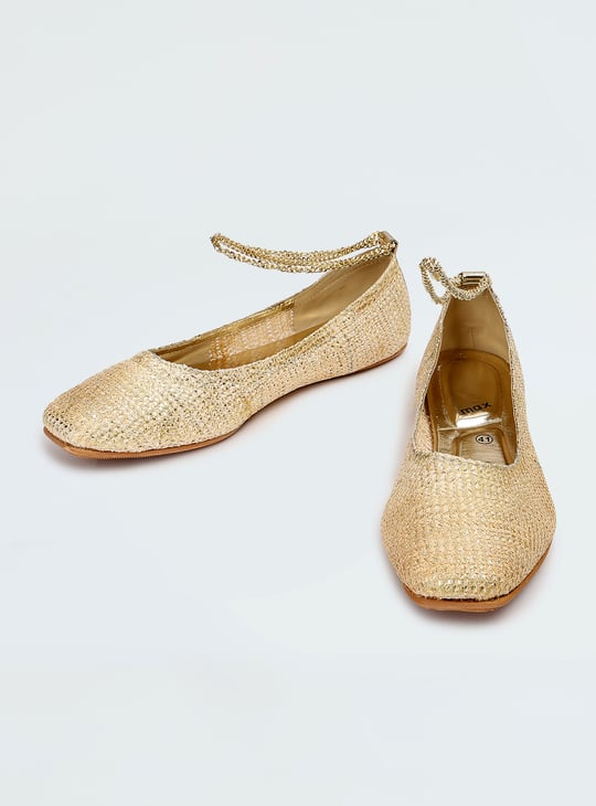 Women Embellished Ballerinas PU