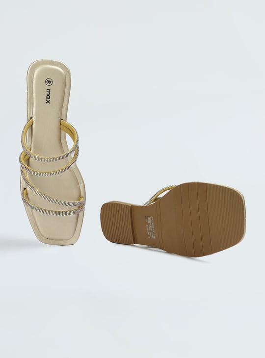 Women Embellished Strappy Flat Sandals