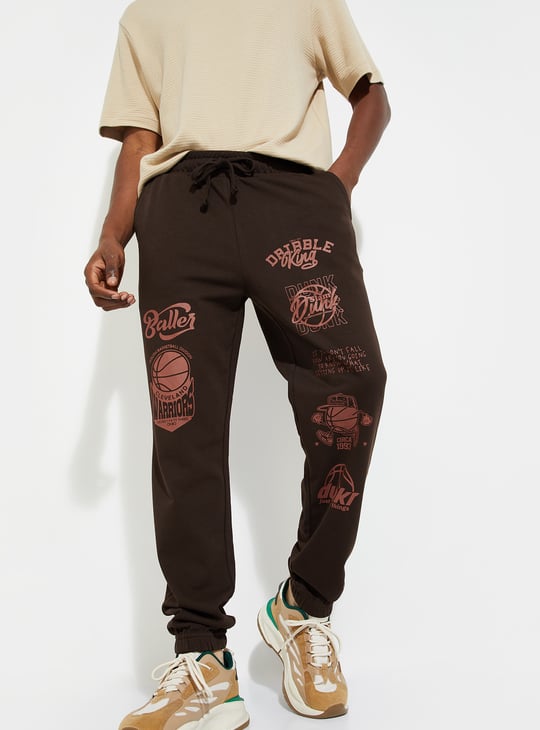Men Graphic Printed Athleisure Joggers