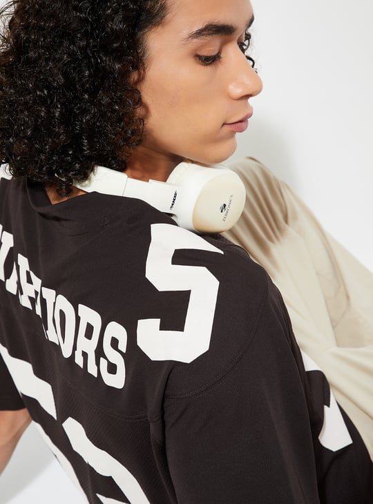 URB_N Men Graphic Printed Oversized T-shirt