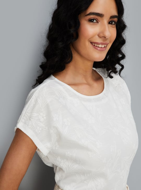 Women Textured Top with Camisole