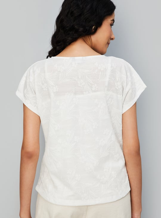 Women Textured Top with Camisole