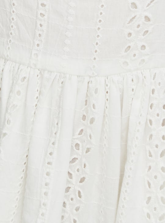 Women Schiffli Fit & Flare Dress