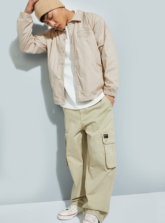 Men Embroidered Lightweight Jacket