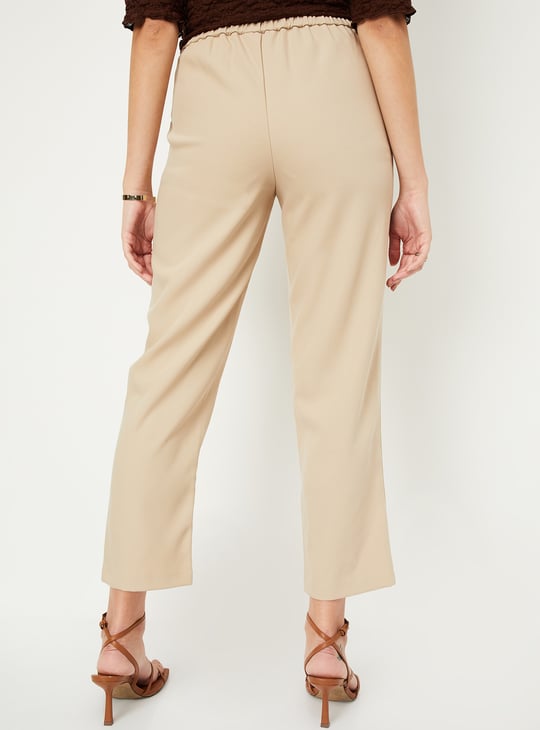 Women Pleated Regular Fit Formal Trousers