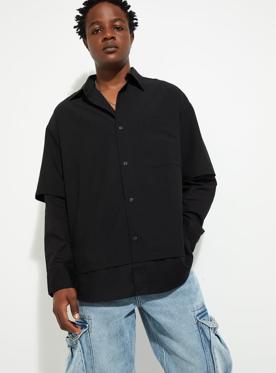 NAPTIME プリントBIGT- SHIRTS-BLACK Mサイズ Buy URB_N Men Oversized Solid Shirt Online at just Rs