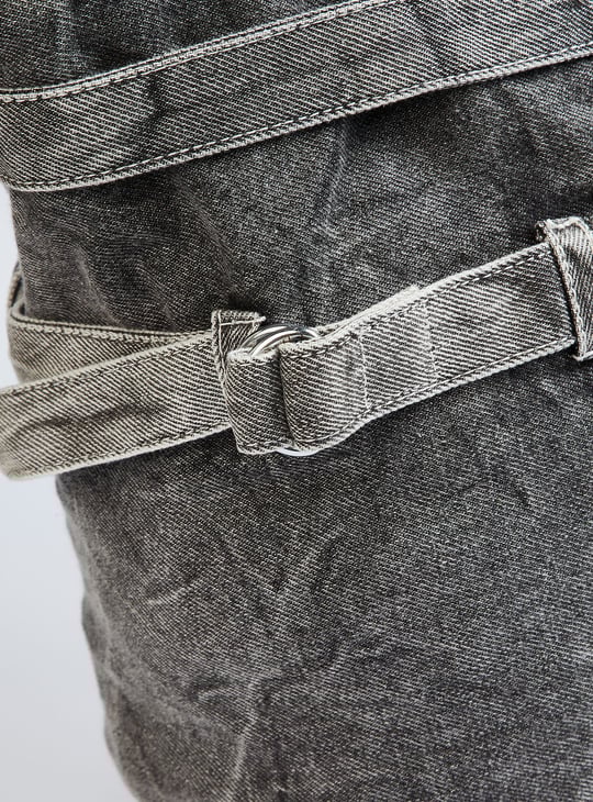 Women Washed Denim Tote Bag