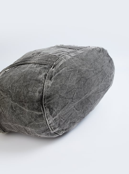 Women Washed Denim Tote Bag