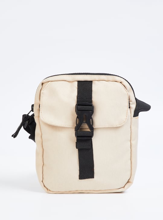 Men Solid Crossbody Bag