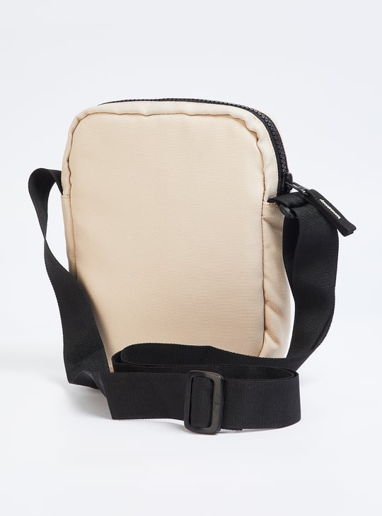 Men Solid Crossbody Bag
