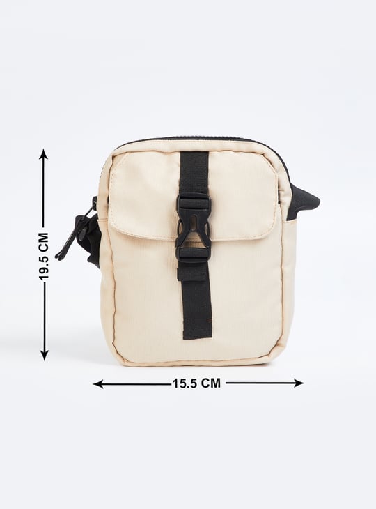 Men Solid Crossbody Bag