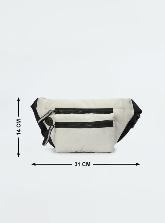 Men Solid Waist Bag