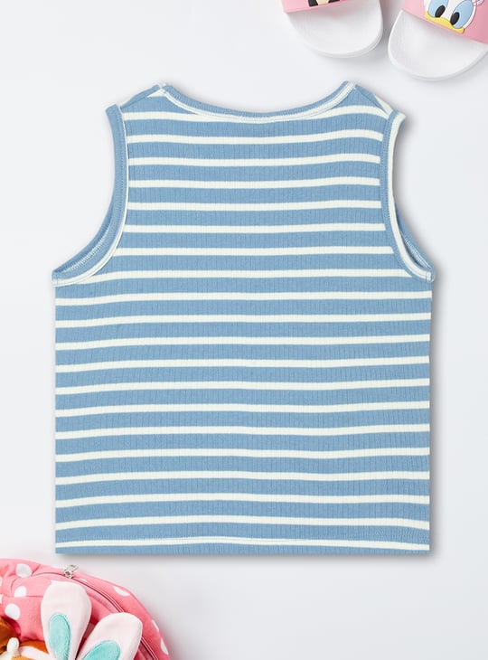 Girls Striped Twisted Tank Top