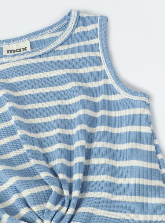Girls Striped Twisted Tank Top