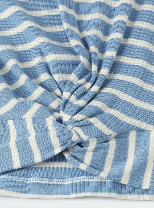 Girls Striped Twisted Tank Top