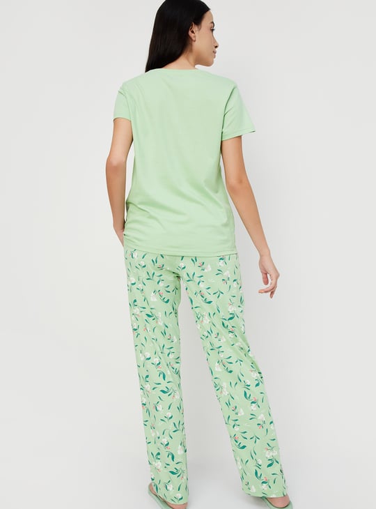 Women Floral Printed PJ Set