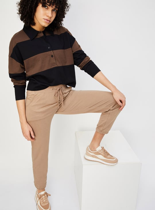 Women Striped Polo T-shirt