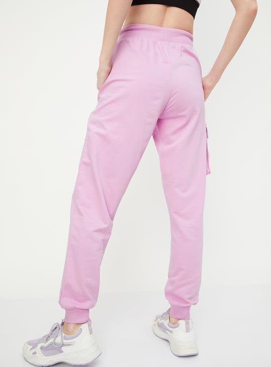 Women Solid Relaxed Fit Cargo Joggers