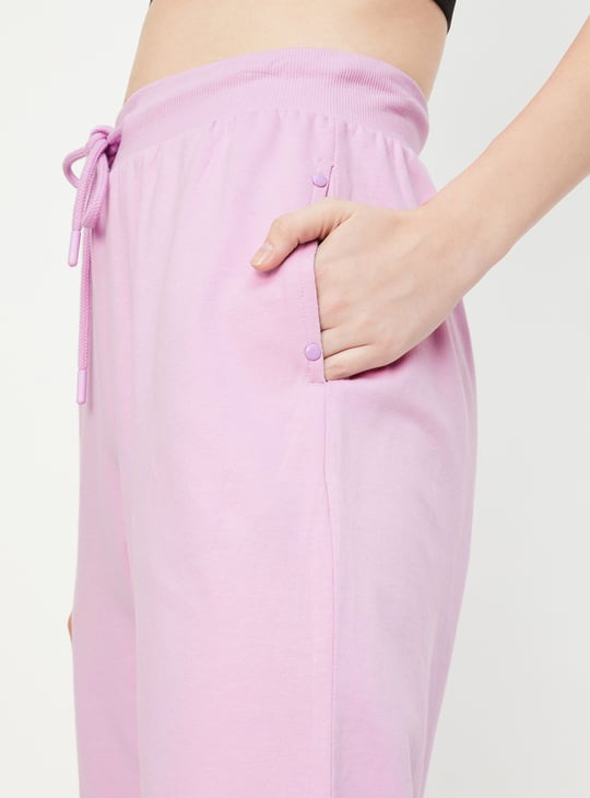 Women Solid Relaxed Fit Cargo Joggers