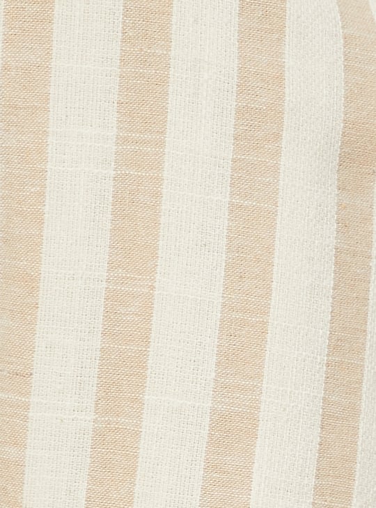 Men Striped Drawstring Waist Pants